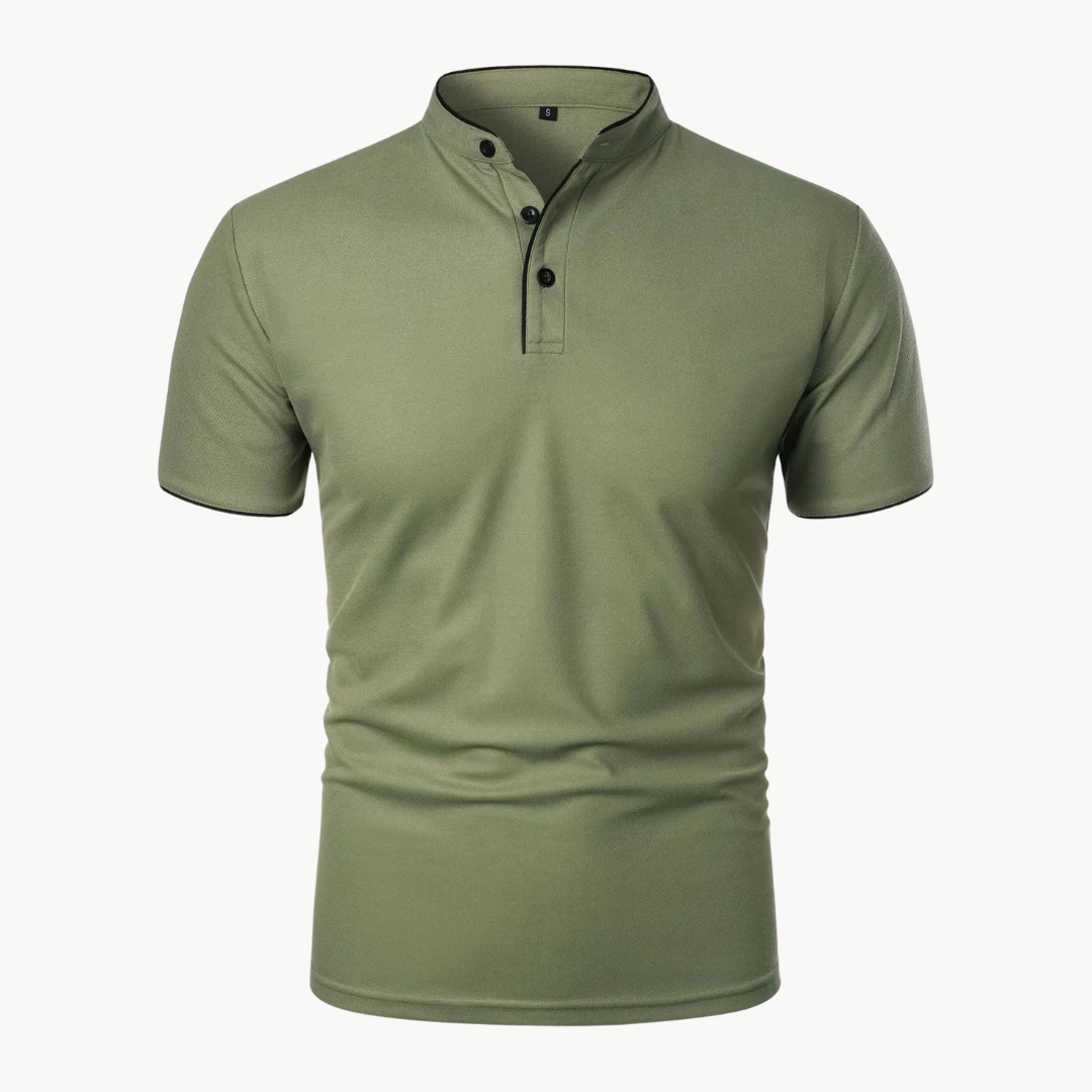 Men's Knit Polo Shirt — Green