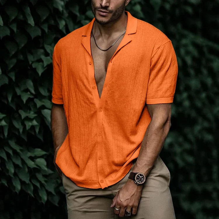 Men's Short Sleeve Top — Orange