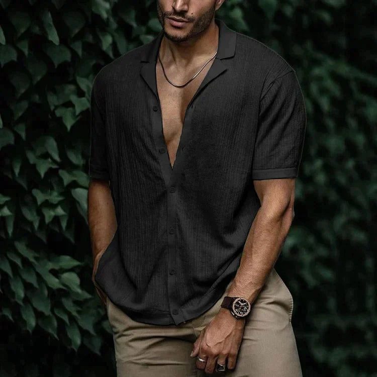 Men's Short Sleeve Top — Black