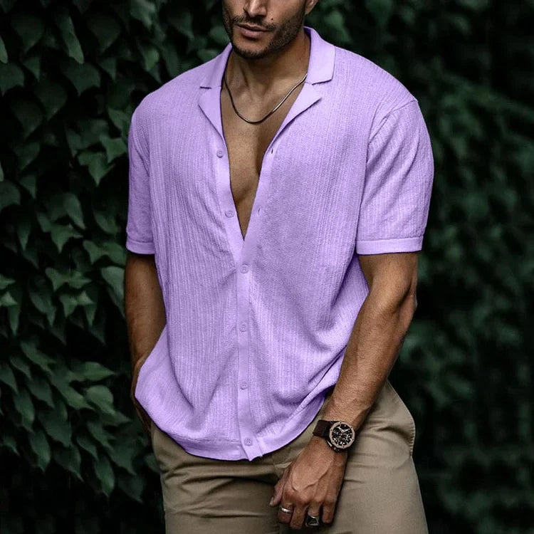 Men's Short Sleeve Top — Purple