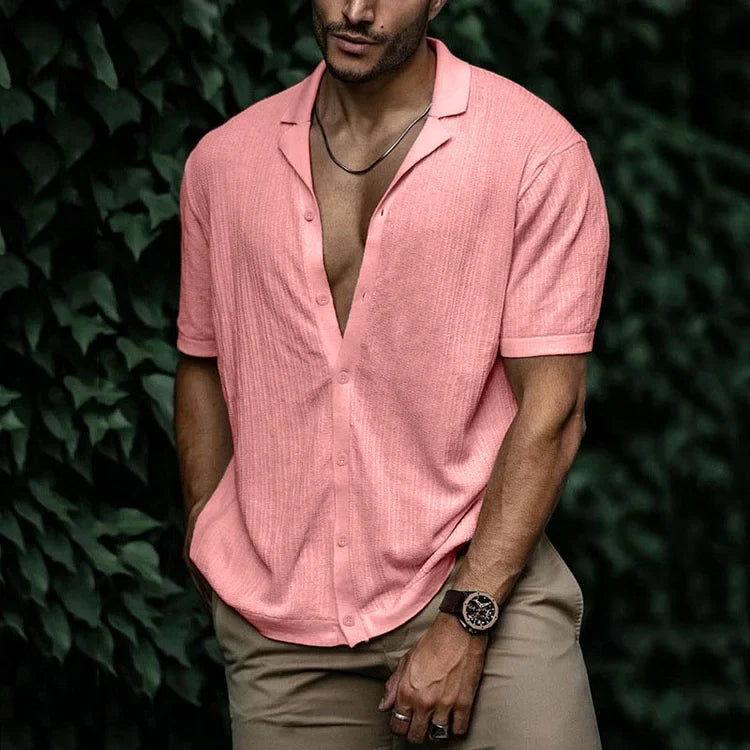 Men's Short Sleeve Top — Pink