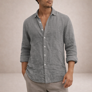 Men's Button-Up Shirt — Grey