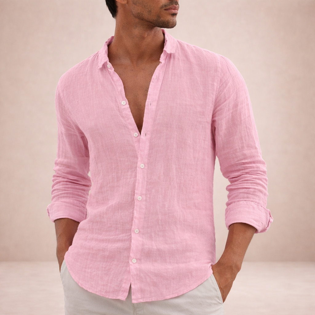 Men's Button-Up Shirt — Pink