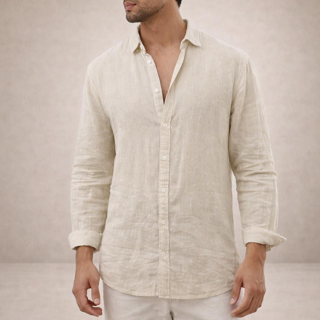 Men's Button-Up Shirt — Khaki