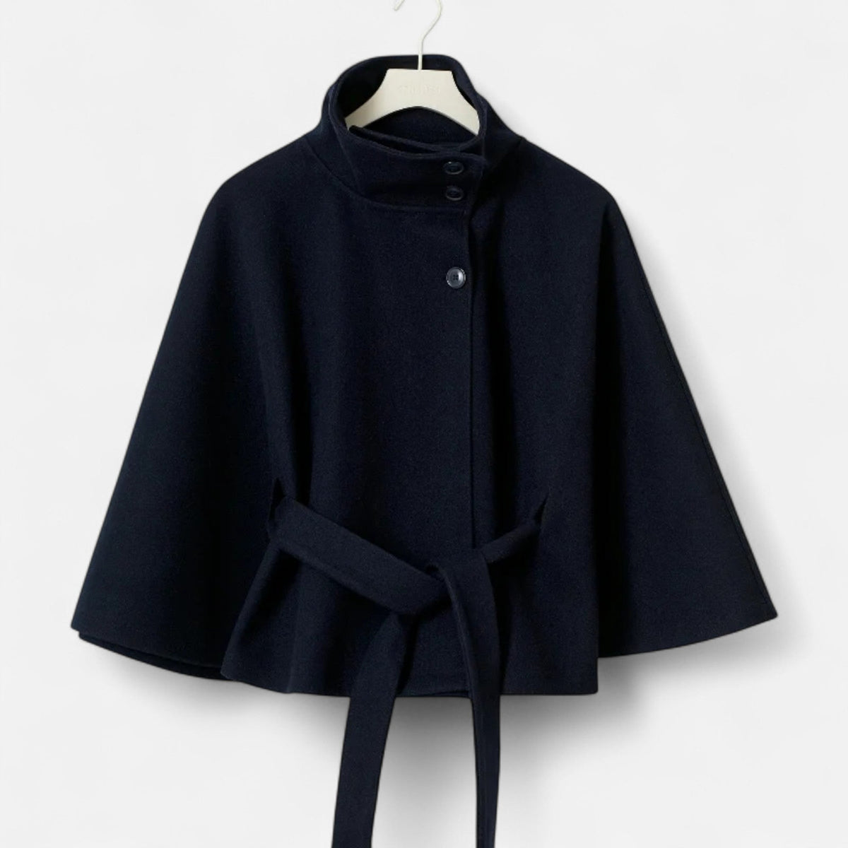 Vintage High Collar Belted Cape for Women — product view