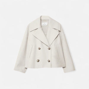 Elegant Fitted Jacket for Women – Structured Design and Timeless Style — Beige