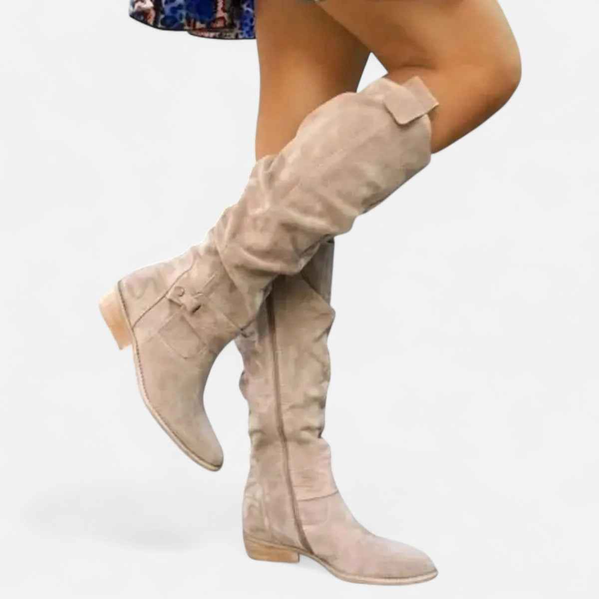 Women's Ankle Boots Soft Shaft Casual Elegant Style — Khaki