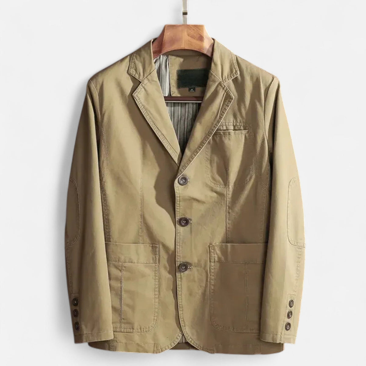 Men's Blazer Plus Size Timeless Elegance — Light Brown