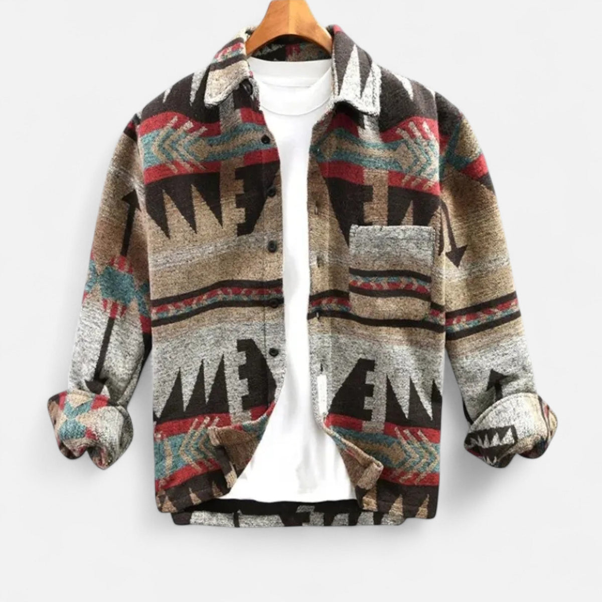 Men's Portuguese Flannel Jacket Heritage Style — Chestnut