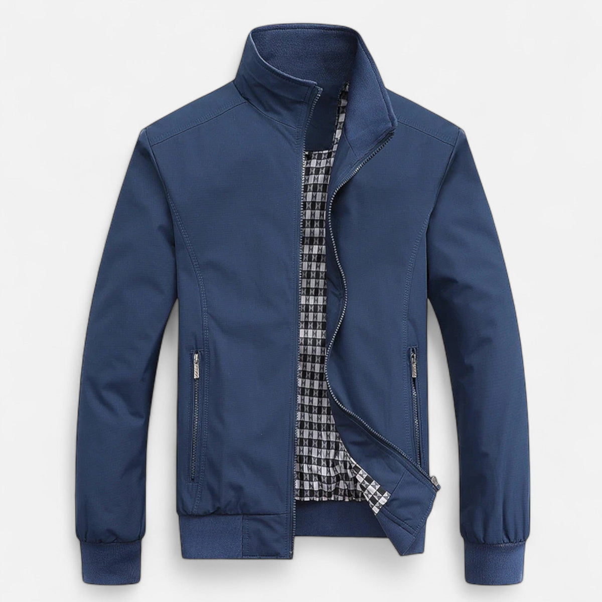 Veste pour homme à coupe ajustée et au design bomber — Bleu