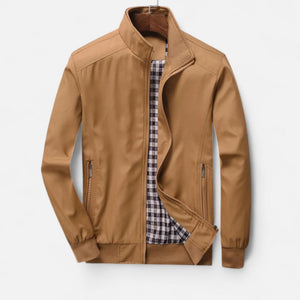 Veste pour homme à coupe ajustée et au design bomber — Châtain