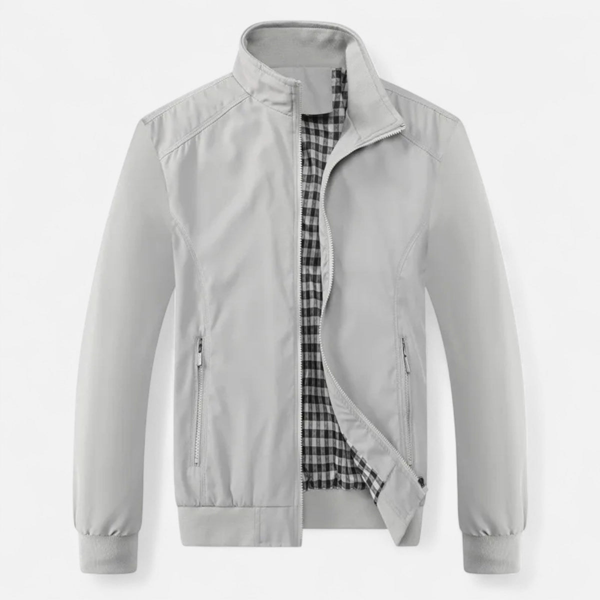 Veste pour homme à coupe ajustée et au design bomber — Gris