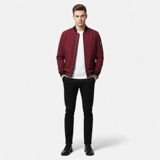 Lightweight Men's Bomber Classic Refined Style — product view