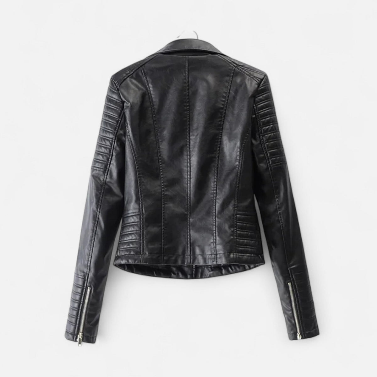 Women's Jacket Elegant Biker Style — Black