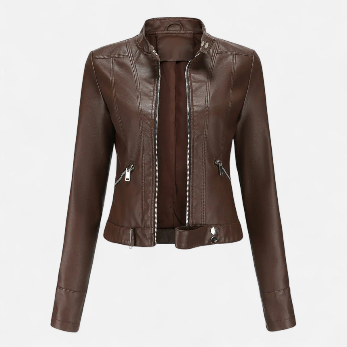 Women's Jacket Classic Refined Style — Coffee