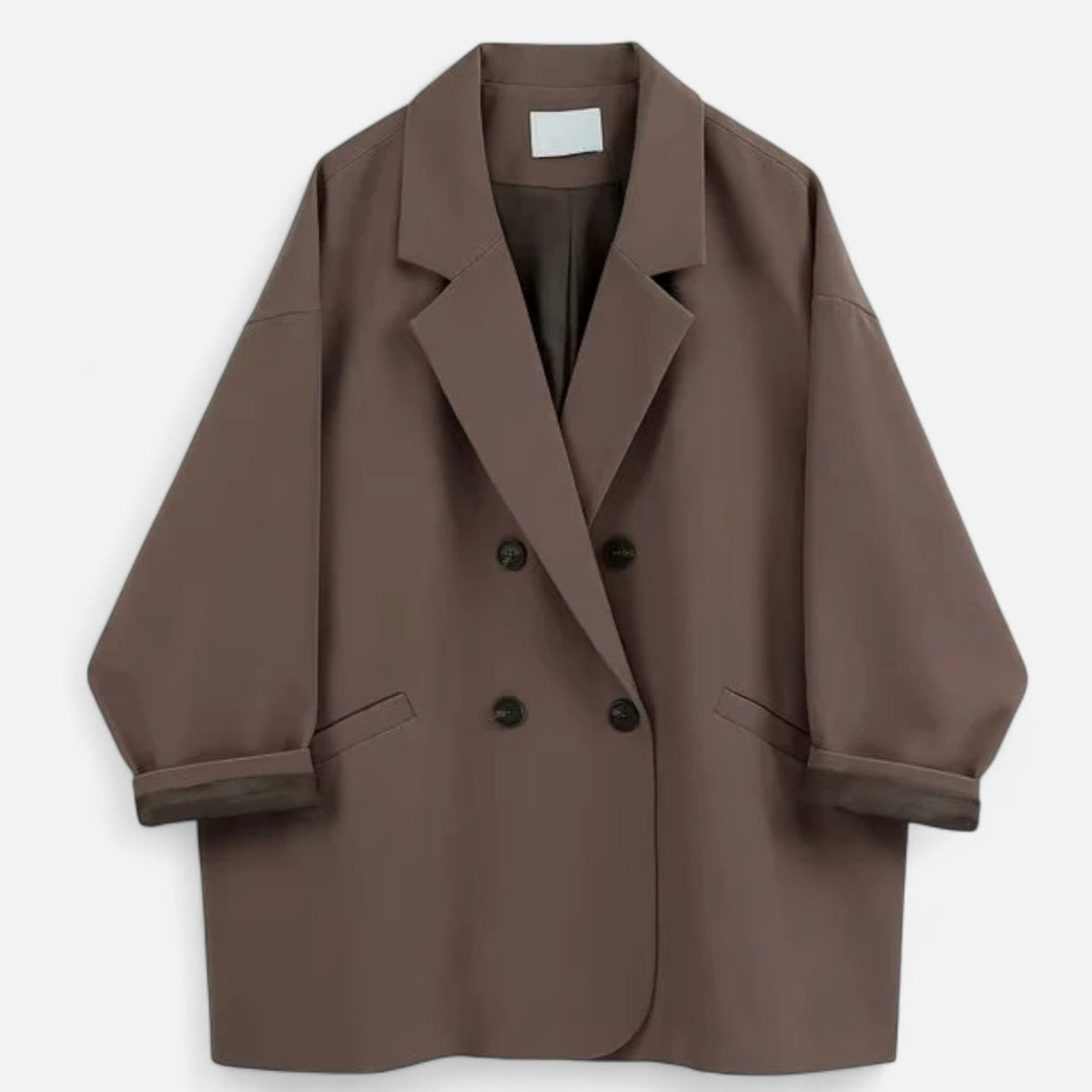Women's Oversized Blazer Timeless Refined Style — Chestnut