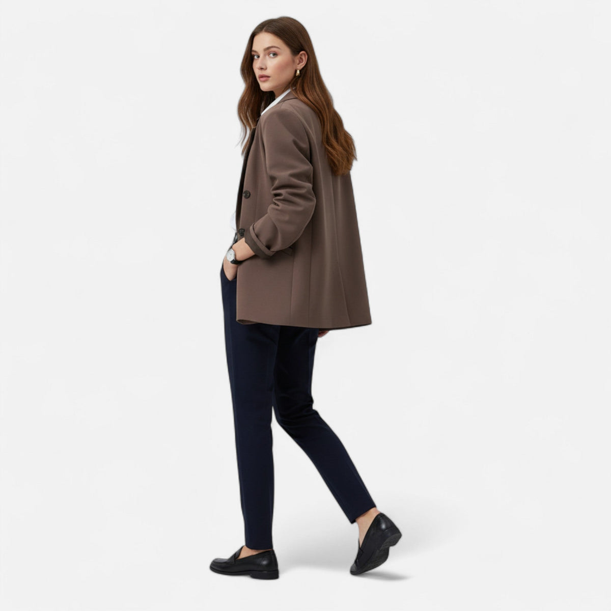 Women's Oversized Blazer Timeless Refined Style — product view