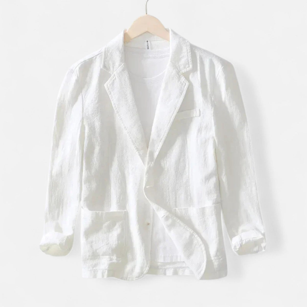 Men's Loose Blazer Safari Style — White