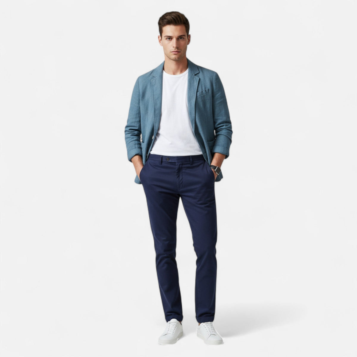 Men's Loose Blazer Safari Style — product view