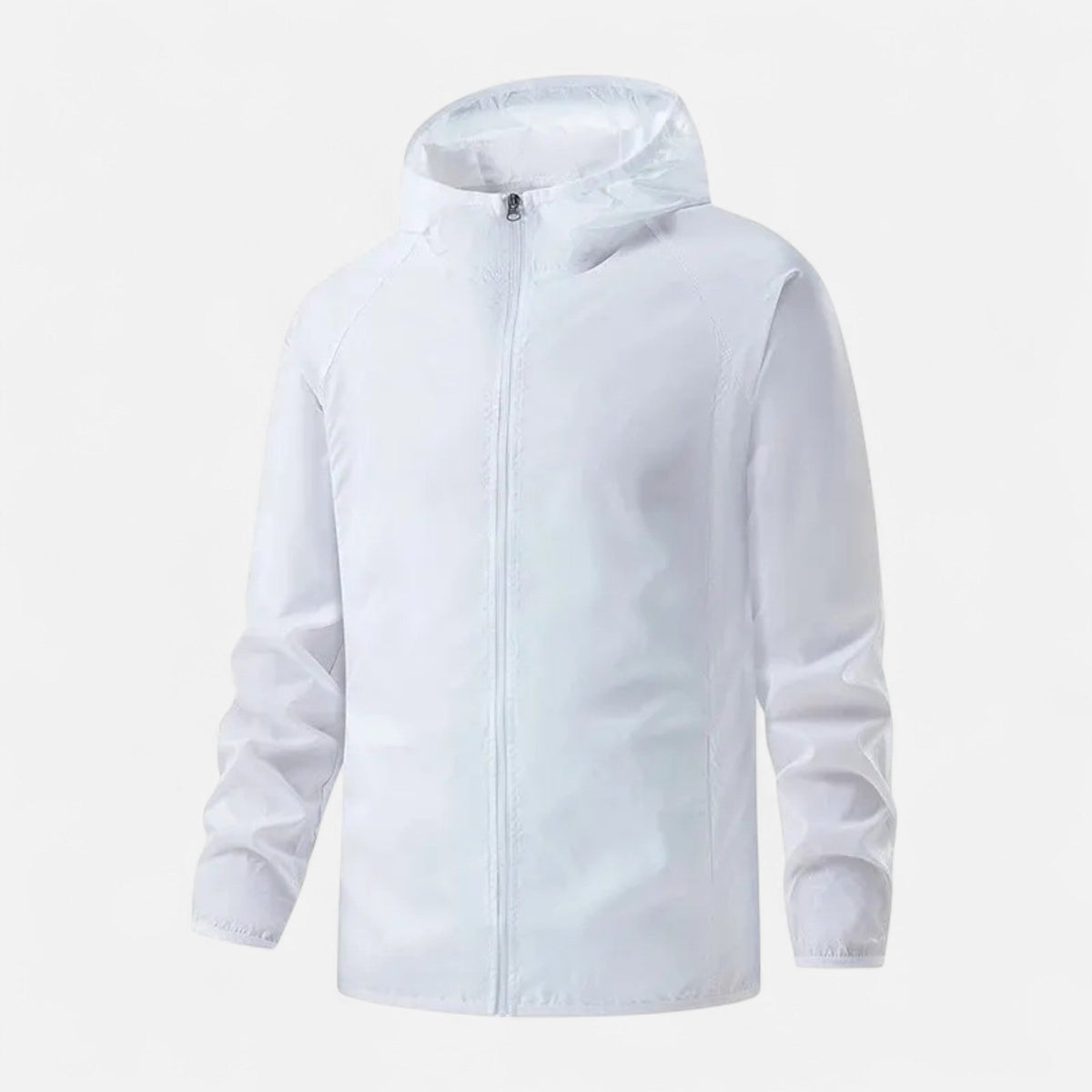 Unisex Windbreaker Jacket for Outdoor Use — White