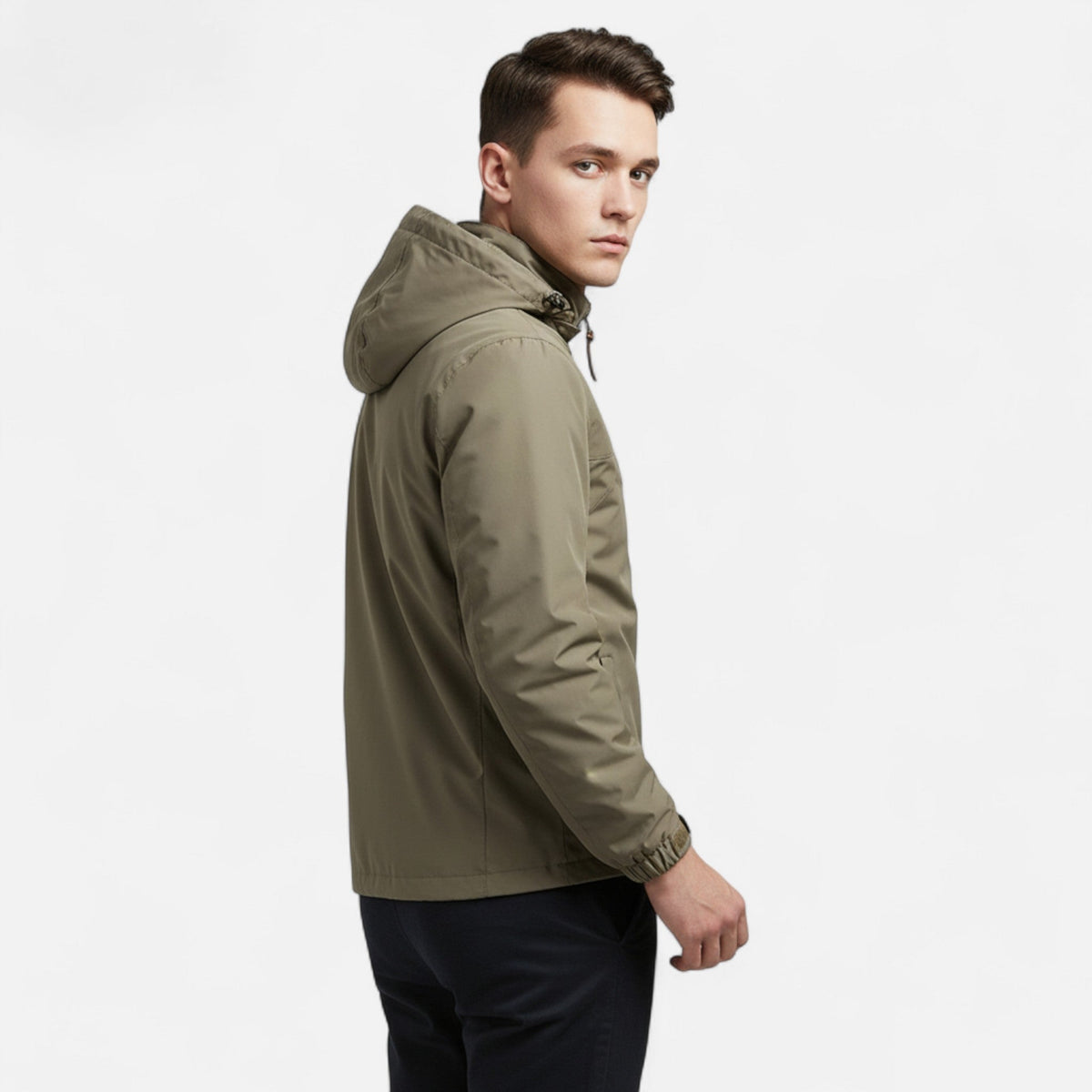 Men's Hooded Windbreaker Jacket — product view