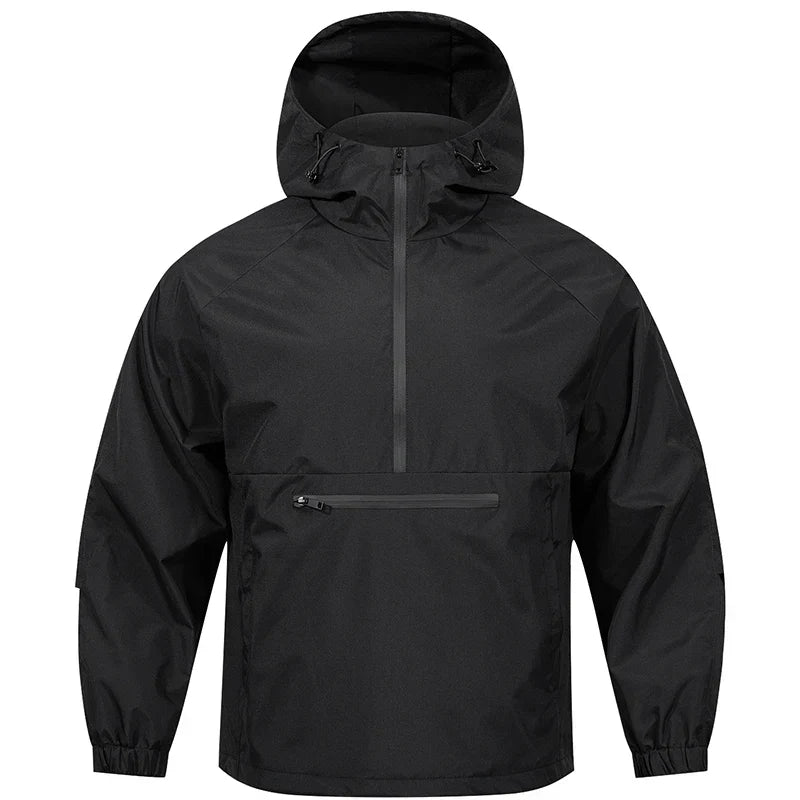 Men's Softshell Rain Jacket – Hood Daily Design — Black