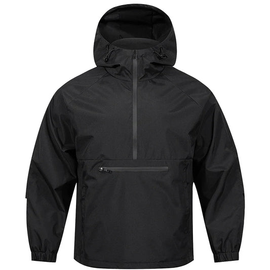 Men's Softshell Rain Jacket – Hood Daily Design — Black