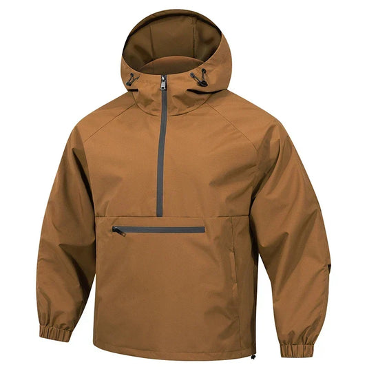 Men's Softshell Rain Jacket – Hood Daily Design — Caramel