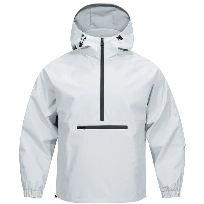 Men's Softshell Rain Jacket – Hood Daily Design — Light Grey