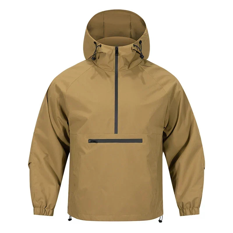 Men's Softshell Rain Jacket – Hood Daily Design — Brown