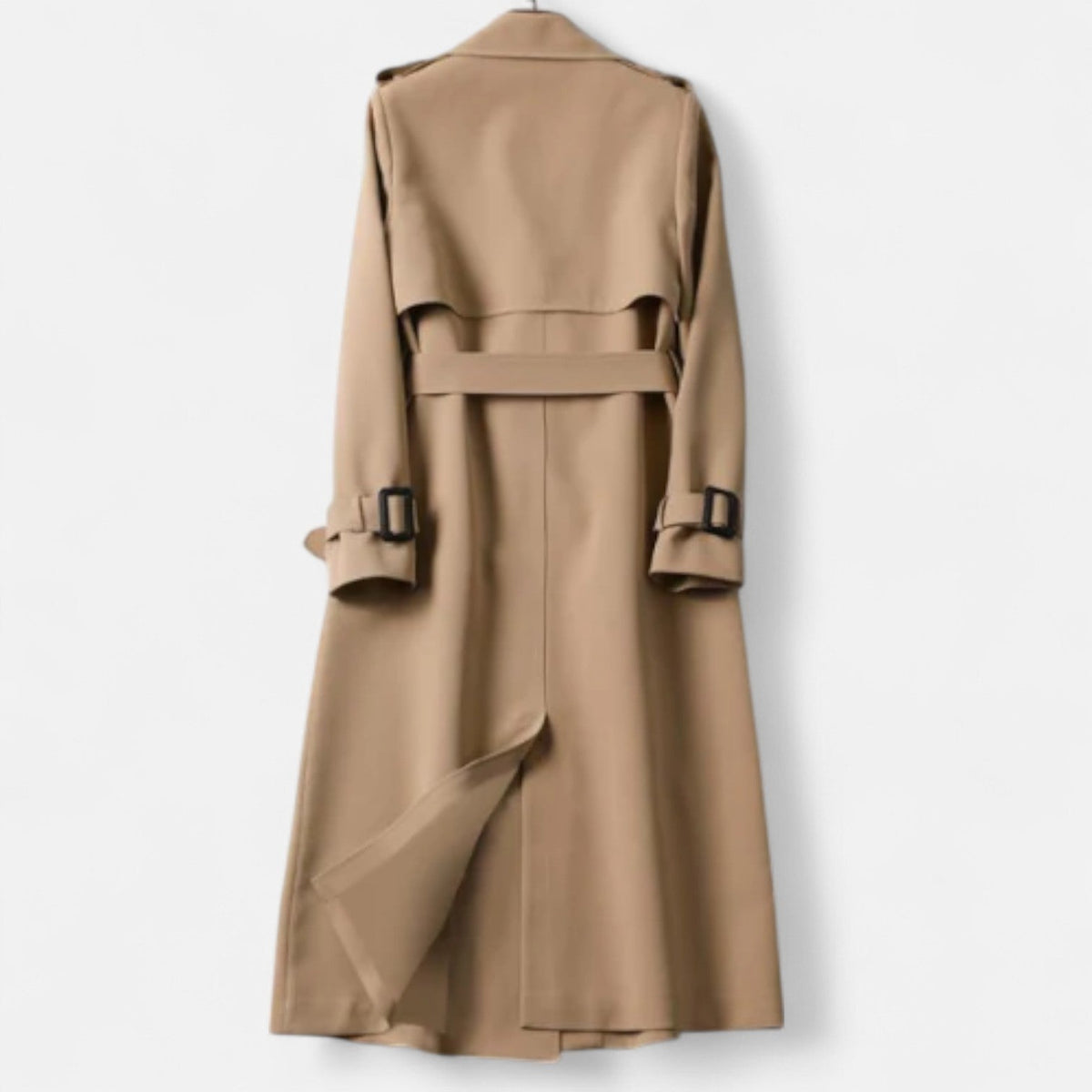 Women's Long Coat Classic Elegant Style — Brown