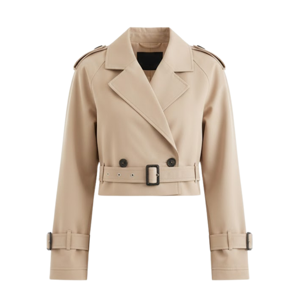 Women's Double-Breasted Vintage Style Court Trench Coat — Beige