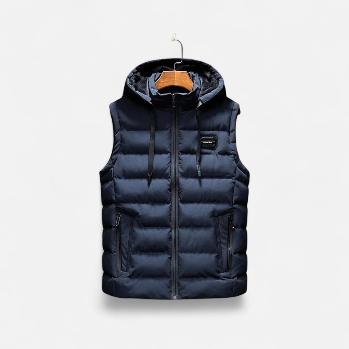 Men's Sleeveless Vest Elegant Performance Windbreaker — Navy Blue