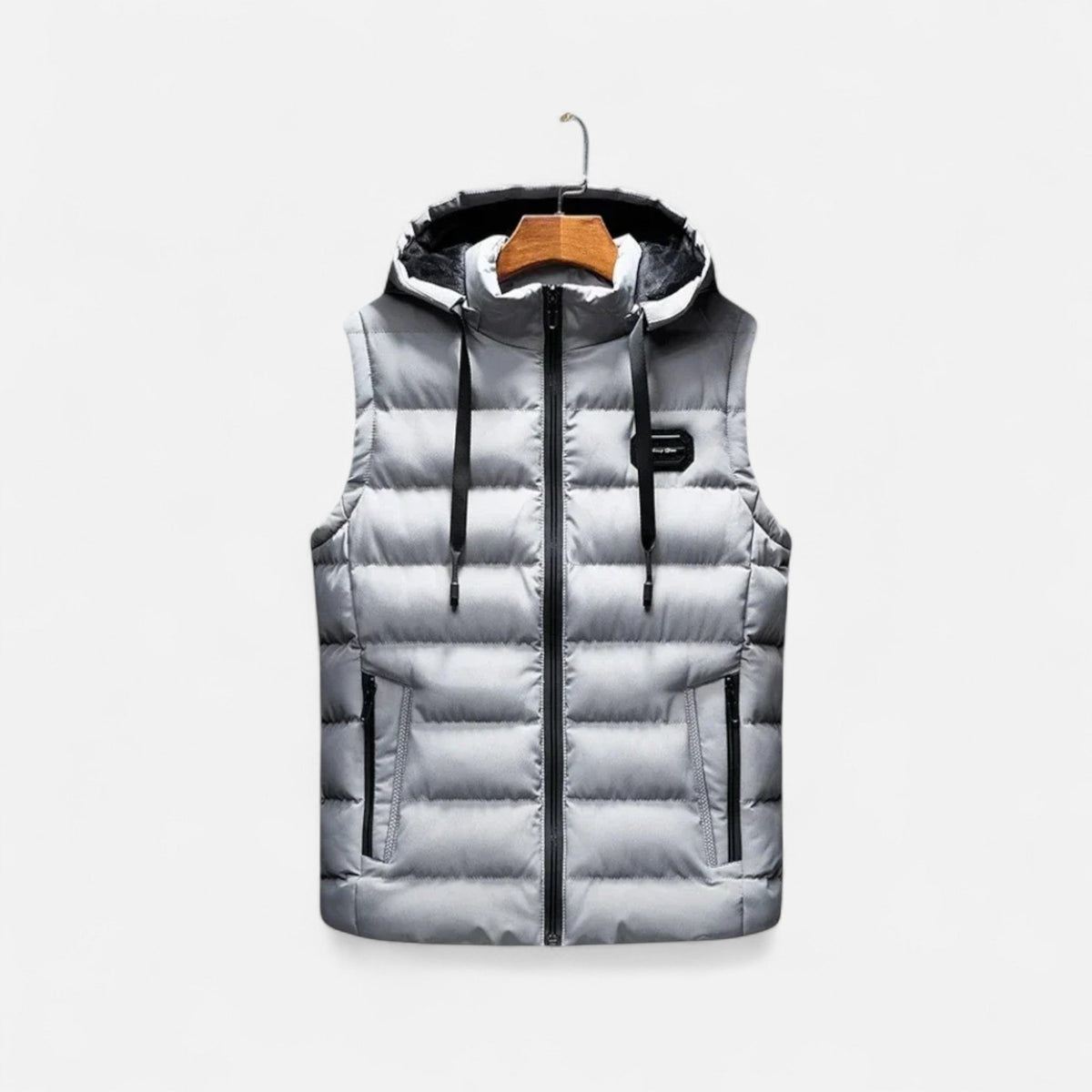 Men's Sleeveless Vest Elegant Performance Windbreaker — Grey