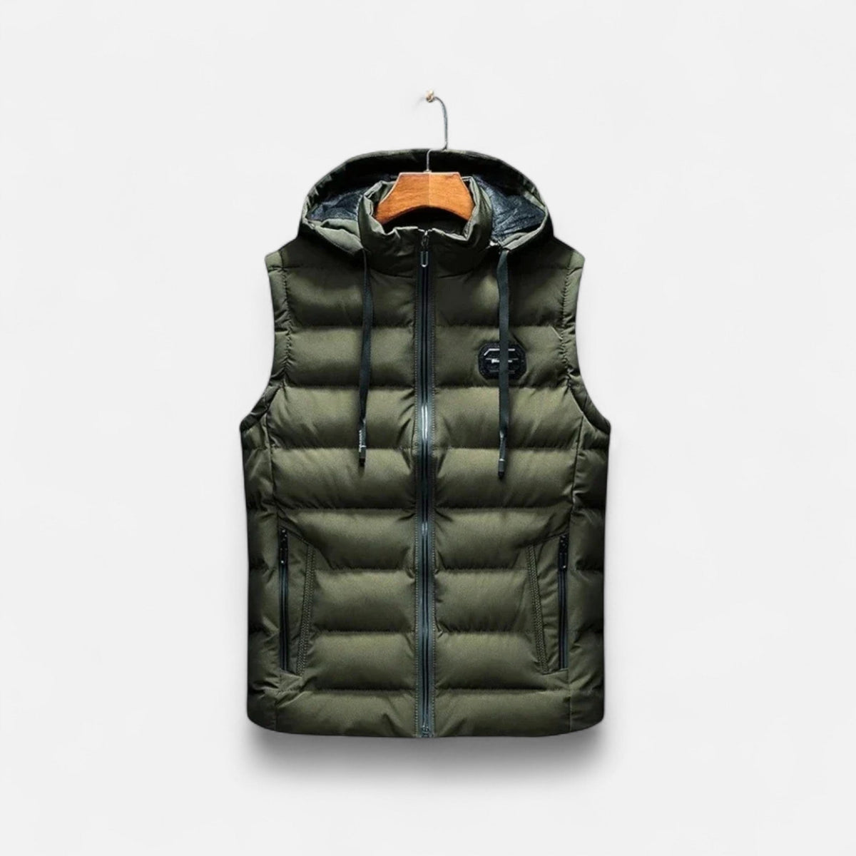 Men's Sleeveless Vest Elegant Performance Windbreaker — Green