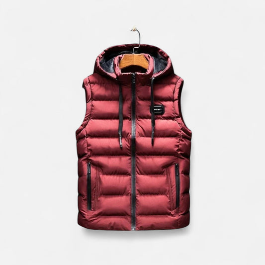 Men's Sleeveless Vest Elegant Performance Windbreaker — Red