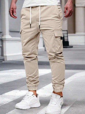 Jogginghose für Herren mit elastischem Bund und Seitentaschen — Apricot