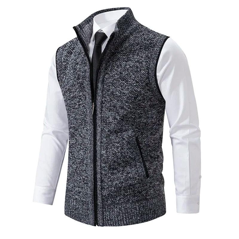 Men’s Vest – Clean Cut, Neat Finishes, Professional Style — Dark Grey
