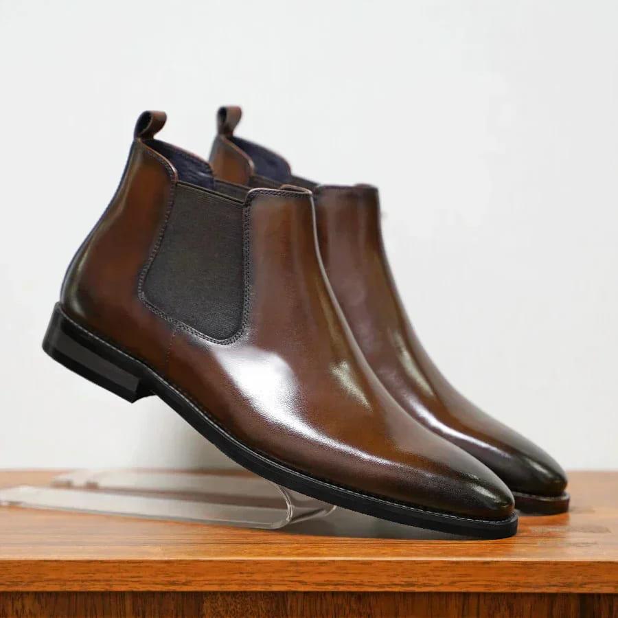 Bottines Chelsea pour homme à semelle amortissante — Marron