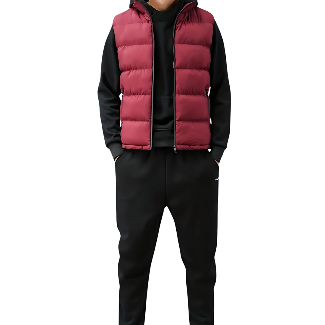 Men's Quilted Vest with Functional Pockets — product view