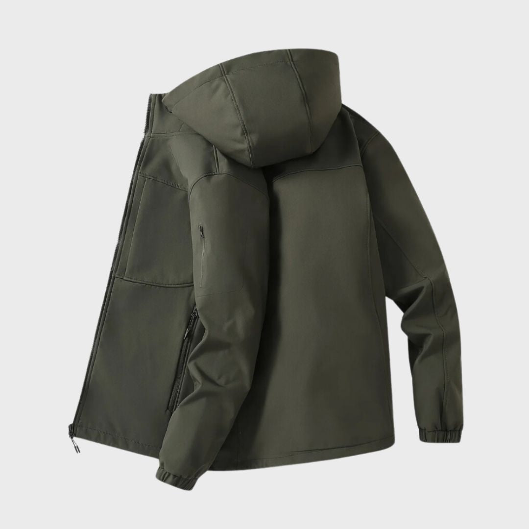 Men’s Softshell Jacket – Ergonomic Fit, Zippered Pockets, Urban Design — product view