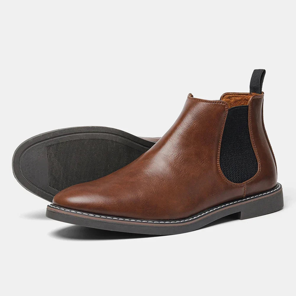 Men's Chelsea Boots with Lining — Brown