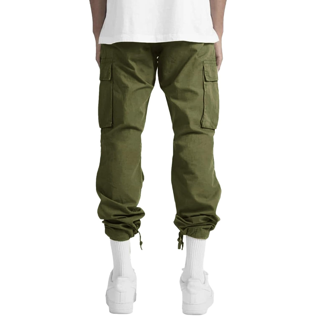 Men’s Cargo Pants – Multiple Pockets, Adjustable Waist, Relaxed Fit — product view