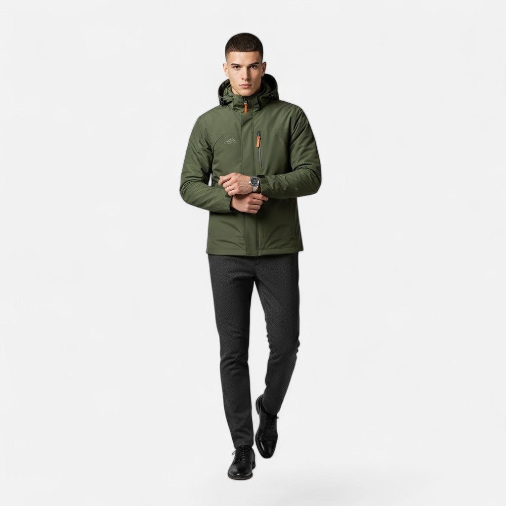 Men’s Hooded Jacket – Relaxed Fit, Timeless Casual Style — product view