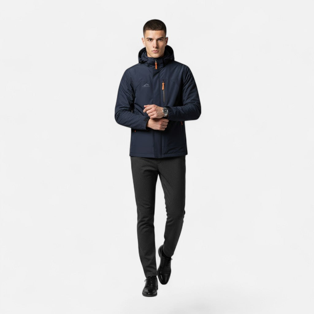 Men’s Hooded Jacket – Relaxed Fit, Timeless Casual Style — product view
