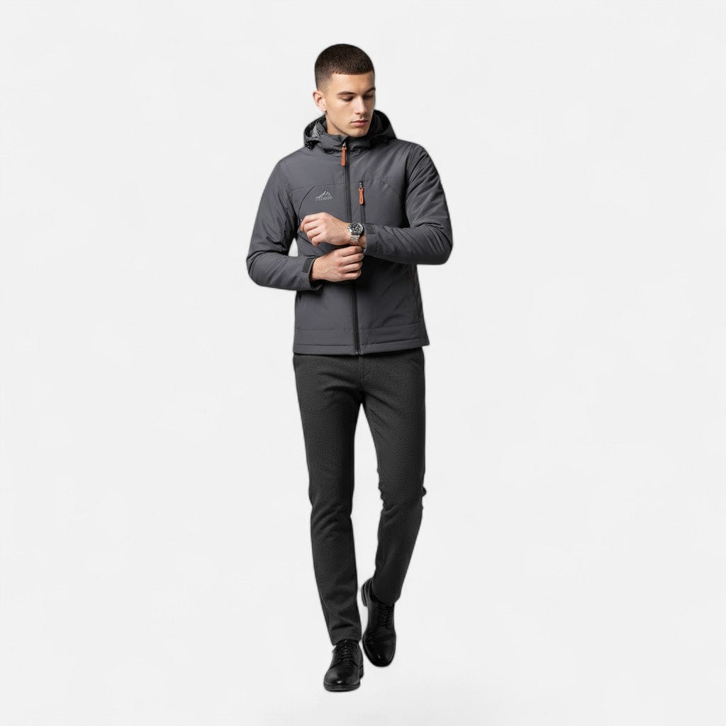 Men’s Hooded Jacket – Relaxed Fit, Timeless Casual Style — product view