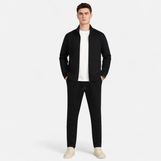 Men's Comfort Slim-Fit Tracksuit — Black