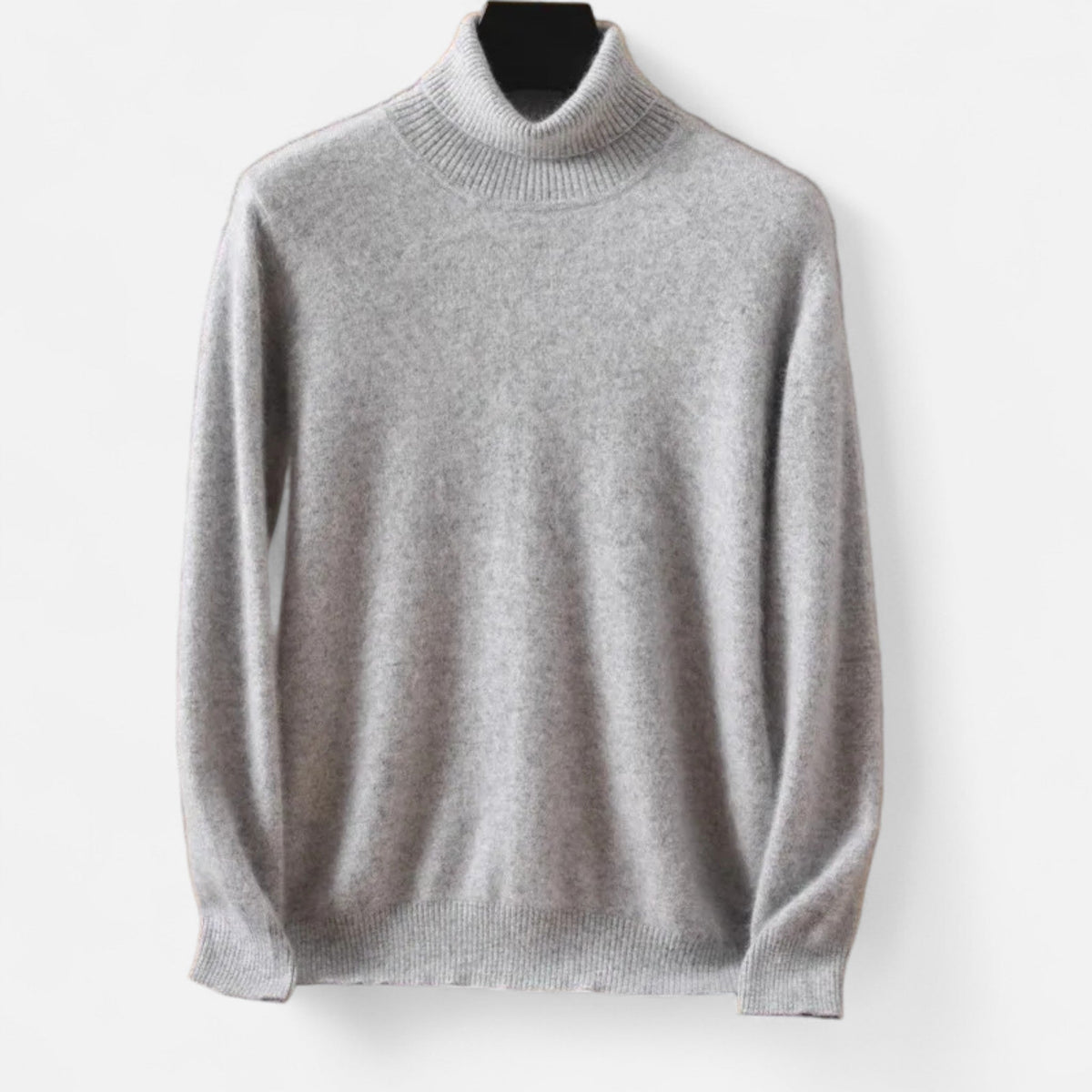 Classic Men's Sweater – Turtleneck — Grey