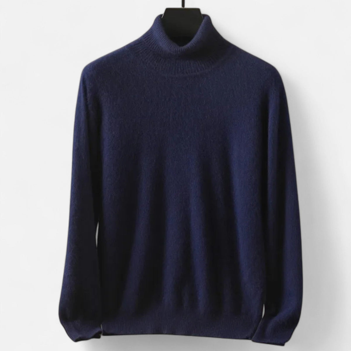 Classic Men's Sweater – Turtleneck — Navy Blue