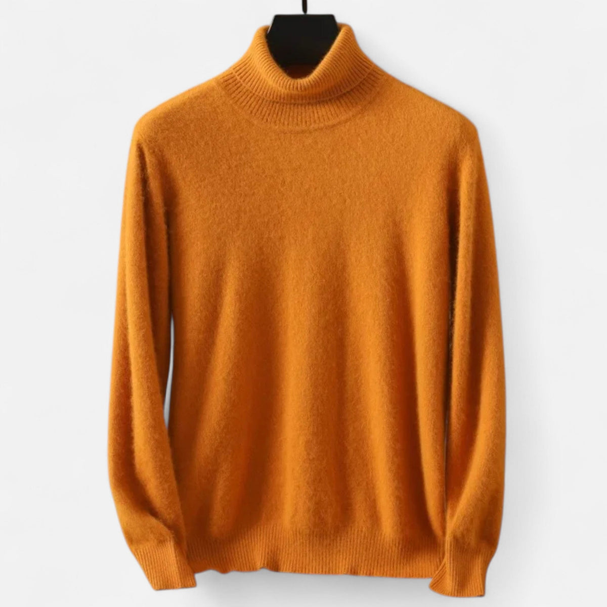 Classic Men's Sweater – Turtleneck — Orange